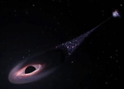 کشف زنجیر نیلگونی از ستارگان بین یک کهکشان و سیاهچاله هیولا