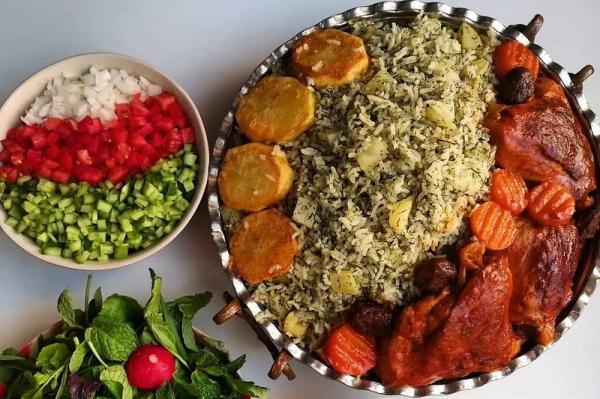 طرز تهیه سیب پلو کرمانشاهی مجلسی در 4 مرحله ساده